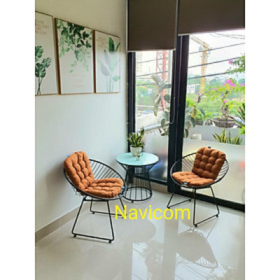 Bộ bàn ghế sân vườn - coffees ( nệm nhiều màu)