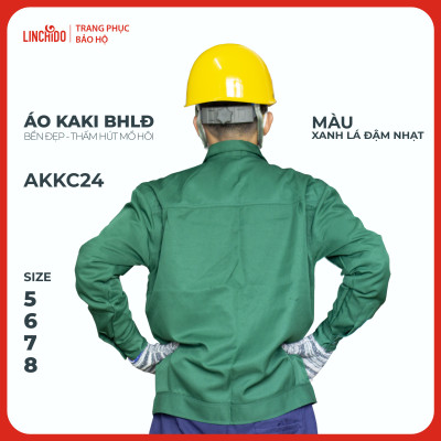Áo kaki Bảo Hộ Lao Động Chất Liệu Thấm Hút Mồ Hôi Thoáng Mát Bền Đẹp - Mã AKKC24