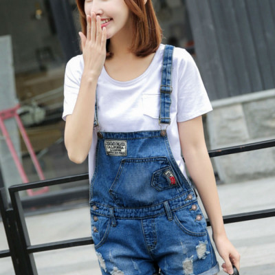 Quần Yếm Jean Nữ Logo Chữ Army Y514 - Xanh (Free Size)