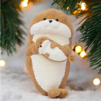 Thú nhồi bông hải cẩu ôm con đáng yêu - Size 55cm đến 80cm - Quà tặng gấu bông hải cẩu bụng bự êm mịn cho bé.