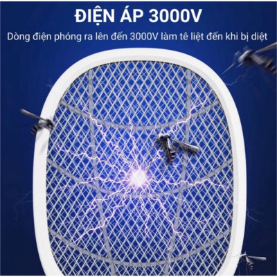 Vợt Muỗi Thông Minh, Vợt Muỗi Kiêm Đèn Bắt Muỗi 3in1 - Hàng Nhập Khẩu