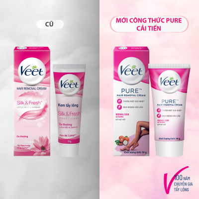 Combo 2 Veet Pure 50G, da thường và da nhạy cảm