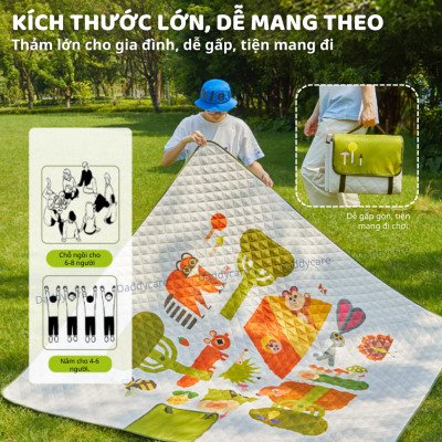 Lều vải cho bé cắm trại kèm thảm dã ngoại chống thấm nước Mideer Deer Camp Party