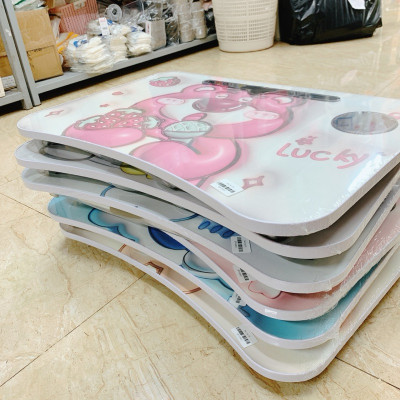 Bàn Học Gấp Gọn Có Khe Để Điện Thoại, Máy Tính Bảng, Khay Để Ly - Hàng Loại 1 (Giao ngẫu nhiên)