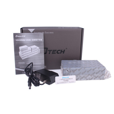 Bộ chia VGA 1 to 4 DTECH (model DT-7254) - Hàng Chính Hãng