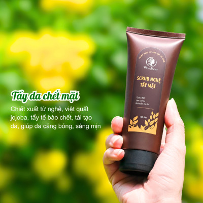Bộ tẩy tế bào chết toàn diện Wonmom ( 1 Scrub nghệ tẩy mặt + 1 Scrub café tẩy toàn thân )