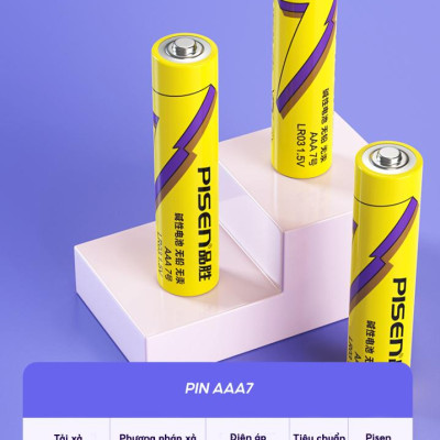 Vỉ 8 Pin Tiểu Pisen AA5 1.5V Super Heavy - Pisen LR6