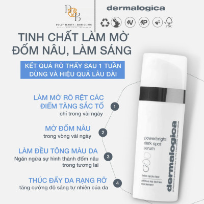 Tinh chất mờ nám sau 7 ngày sử dụng POWERBRIGHT DARK SPOT SERUM của Dermalogica - Dolly Beauty