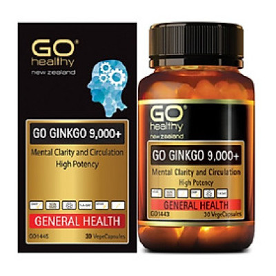 Viên uống bổ não nhập khẩu chính hãng New Zealand GO GINKGO 9000+ (30 viên) hỗ trợ tăng cường tuần hoàn não, cải thiện trí nhớ, tăng khả năng tập trung