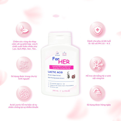 Dung dịch vệ sinh phụ nữ ForHer chiết xuất thiên nhiên, dịu nhẹ