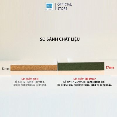 [Mua 3 giảm 15%] Kệ Gỗ Thanh Ngang Dài 70 cm Gỗ Dày 17mm SIB Decor, Dễ Dàng Lắp Đặt