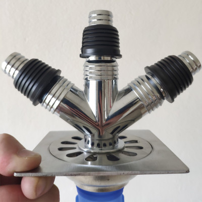 Bộ thoát nước máy giặt, thoát nước thải, nước thoát sàn nhà tắm, vệ sinh kiêm chống mùi hôi, ngăn côn trùng trào ngược – Bộ chia 3, MIHOCO 31