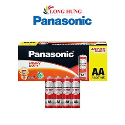 Hộp Pin than đỏ Panasonic AA R6DT/4S-V (60 viên) - Hàng chính hãng