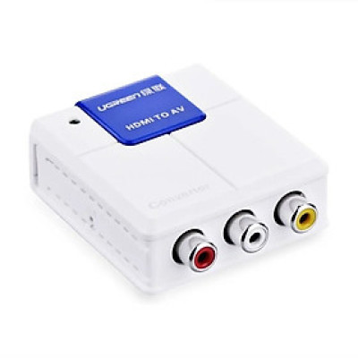 Bộ chuyển HDMI to AV hỗ trợ full HD cao cấp Màu Trắng Ugreen GK40223 Hàng chính hãng