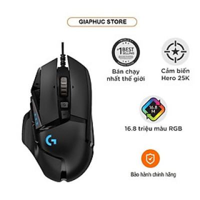 Chuột chơi game có dây Logitech G502 Hero - Hàng Chính Hãng