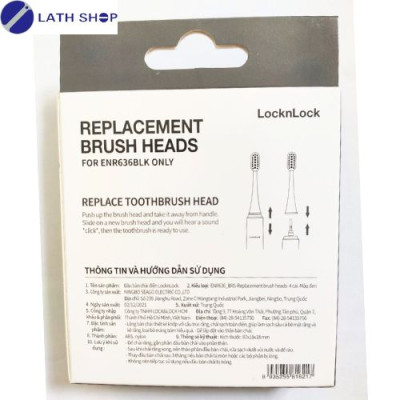 Đầu Bàn Chải Điện Thay Thế Bàn Chải LocknLock ENR636 - 4 Cái Màu Đen - Hàng Chính Hãng