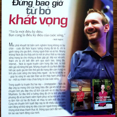 Combo Sách Sống Cho Điều Ý Nghĩa Hơn và Đừng Bao Giờ Từ Bỏ Khát Vọng (Nick Vujicic)
