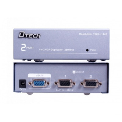 Bộ chia VGA 1 to 2 DTECH (model DT-7252) - Hàng Chính Hãng