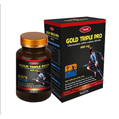 ￼Viên Xương Khớp GOLD TRIPLE PRO Vinaphar - Lọ 60 Viên - Giảm Các Triệu Chứng Thoái Hóa khớp, Viêm KHớp