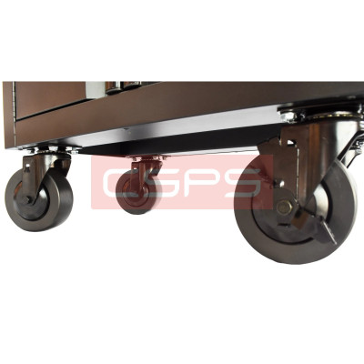 Tủ dụng cụ CSPS 61cm - 04 hộc kéo màu đỏ mặt ván gỗ kèm vách lưới