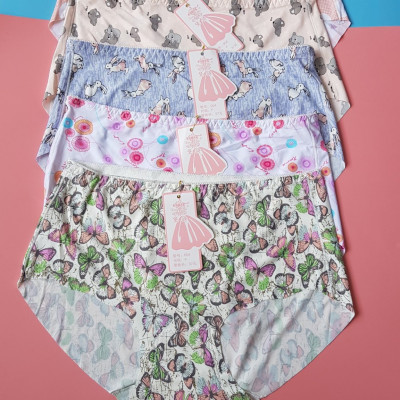 Set 5 chiếc quần lót nữ hoa 3D thun lạnh điều hòa chất đẹp