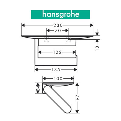 Lô giấy vệ sinh có kệ hansgrohe 27928