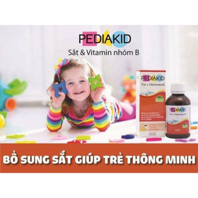 Siro Bổ Sung Sắt Và Vitamin Nhóm B Cho Bé Pediakid Fer + Vitamines B Giúp Tăng Tạo Máu, Kích Thích Thèm Ăn (Chai 125ml)