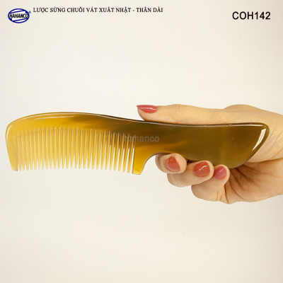 Lược chuôi vát mẫu thông dụng (Size: L - 19cm) COH142 - Lược sừng xuất Nhật - Chăm sóc tóc