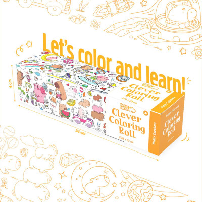 Đồ Chơi Sách Tô Màu Dạng Cuộn - Happy Capybara CLEVERHIPPO CR05