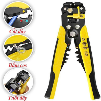 Kìm Tuốt Dây Điện và Bấm Cos Đa Năng Mẫu Mới: Hàng Chất Lượng Cao cho Công Việc Chuyên Nghiệp
