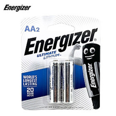 Vỉ 2 Viên Pin AA 1,5V ENERGIZER Lithium Ultimate Siêu nhẹ , Siêu bền bỉ - Hàng chính hãng
