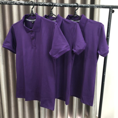 Áo Thun Có Cổ Cá Sấu 4 Chiều Tím Đậm