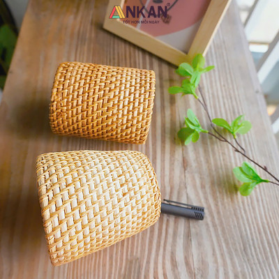 Cốc Mây Tre Đan Thủ Công Đa Năng - Đựng Bút, Cắm Hoa, Trang Trí Bàn Làm Việc - Phong Cách Vintage