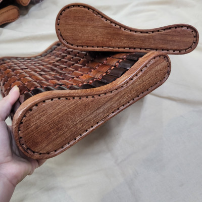 Gối Gỗ Trắc Miếng , Gối Công Thái Học - Kích Thước 36cmx24cmx8cm/4cm ( video , hình thật )