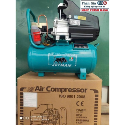 Máy Nén Khí Có Dầu Liền Trục Jetman  12L+ 24L+ 30L, 100% Dây đồng, Bảo hành 1 năm