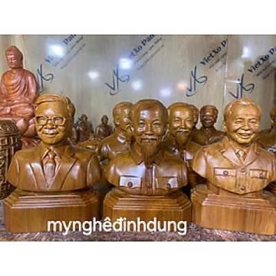 Combo tượng Chân dung 3 bác vĩ nhân  làm lên lịch sử Việt cao 20 x14cm 