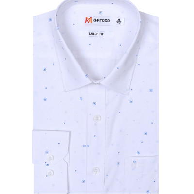 Áo sơ mi nam tay dài form suông Khatoco A1MD538T1-CNIN480-2603-D 