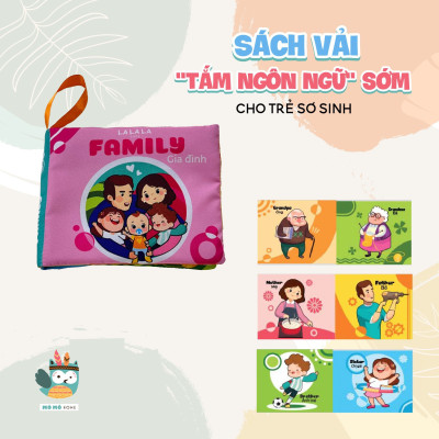 Sách vải Lalala baby kích thích thị giác cho bé sơ sinh 0 đến 12 tháng
