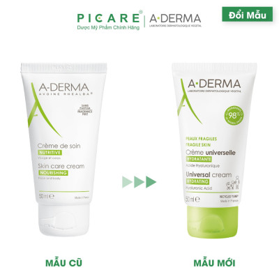 Kem Dưỡng Ẩm Hằng Ngày Cho Da Mỏng Manh A-Derma Universal Cream Hydrating 50ml