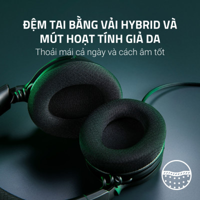 Tai Nghe Gaming Kraken V4 X | Kết Nối Dây Type C/A | Driver 40MM | Micro Thu Gọn | Âm Thanh 7.1 | Vải Đệm Tai Hybrid | Led RGB | Hàng Chính Hãng