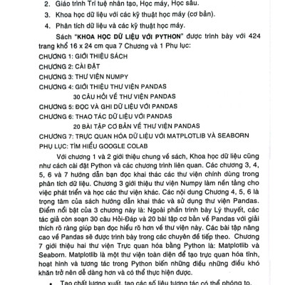 Khoa Học Dữ Liệu Với Python - STK