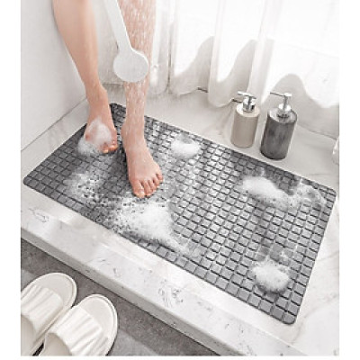Thảm Chống Trượt Nhà Tắm Ô Vuông 70x38cm - Tấm Lót Sàn Phòng Tắm Cao Su Chống Trơn (Giao màu ngẫu nhiên)