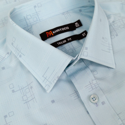 Áo sơ mi nam ngắn tay Khatoco A1MN518T2-CNIN700-2701-N