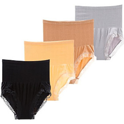 Combo 04 Quần Lót Gen Bụng Nữ Nịt Bụng Viền Ren (Màu Ngẫu Nhiên)