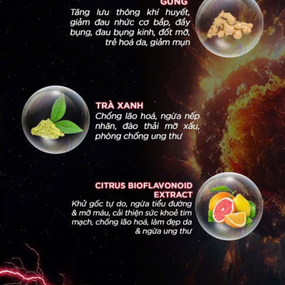 DMAXX thức uống bổ sung vitamin năng lượng không đường DAMODE 37 gói màu đỏ mỗi gói 2,2gr