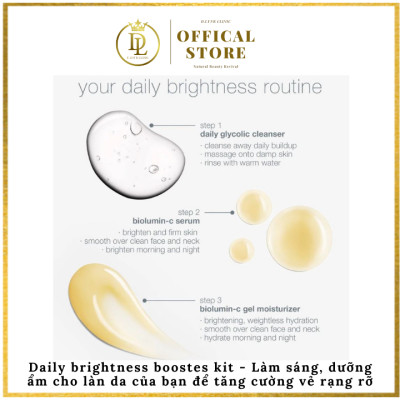 Daily brightness boostes kit - Làm sáng, dưỡng ẩm cho làn da của bạn để tăng cường vẻ rạng rỡ