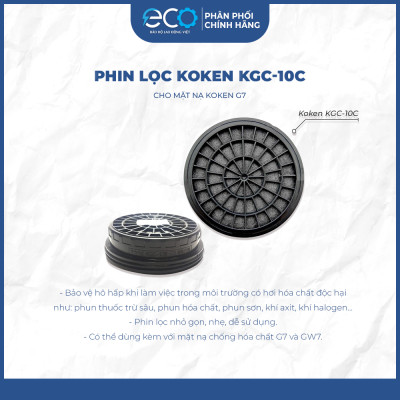 Combo mặt nạ phòng độc phun thuốc trừ sâu Koken G7 Nhật Bản kèm kính chống hoá chất, chống đọng sương 3M 1621AF