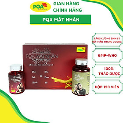Mật Nhân PQA Giúp Bồi Bổ Sức Khỏe, Hỗ Trợ Tăng Cường Sinh Lực, Sinh Lý Nam Và Mạnh Gân Cốt Hộp 150 Viên