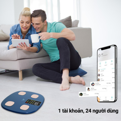 Cân Điện Tử Thông Minh cao cấp chính hãng Sailaza SA- 1211, đo 22 dữ liệu Sức Khỏe + màn hình màu LCD