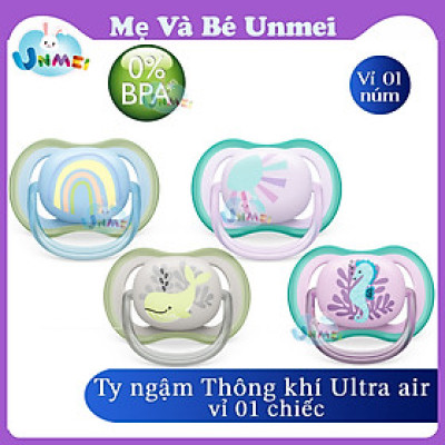 Núm Ty Ngậm Philips Avent Thông Khí Ultra Air - Vỉ Đơn -Mẹ và Bé Unmei Avent